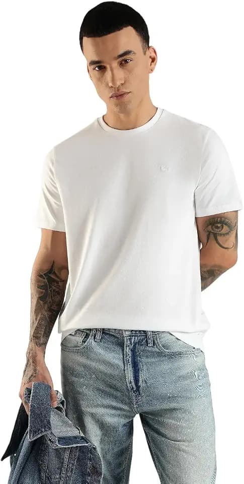 Calvin Klein Short Sleeve Smooth Cotton Crew Neck Tee