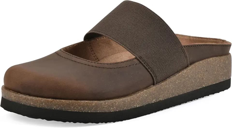White Mountain Women's Bassi Mary Jane Footbed Clog