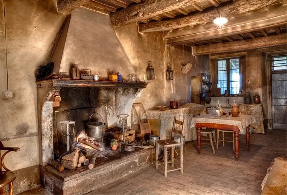 10x7ft Old Farmhouse Interior Backdrops for Photography Rustic Style Rural Retro Kitchen Homestead Western Antique Inn Restaurant Room Fireplace Decor Background Photo Studio Props