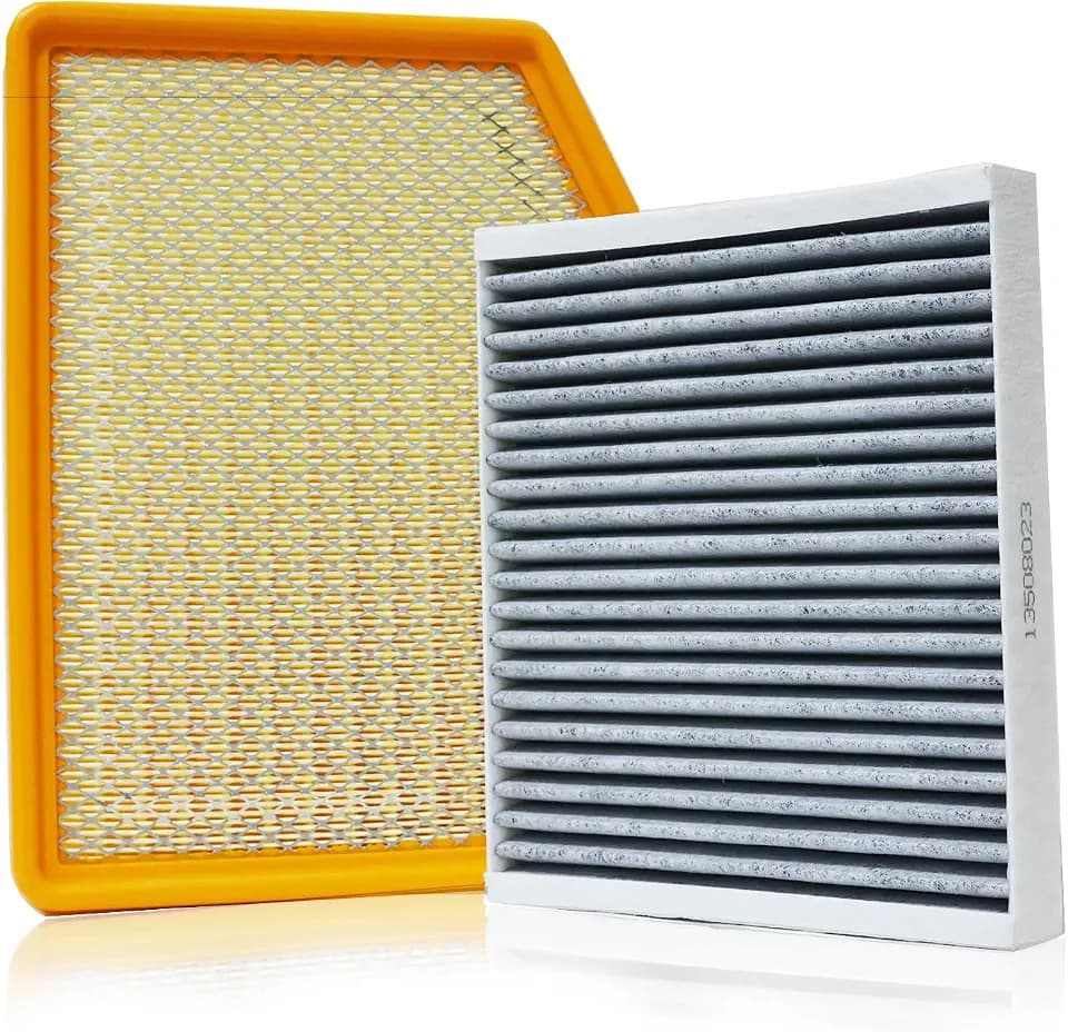 Cabin and Engine Air Filter Kit Combo Set Fit for Chevy Silverado 1500 2500 HD (2019-2025), for Cadillac Escalade (2021-2025), for Gmc Sierra Canyon (2021-2025), Replaces Part 84121219 13508023