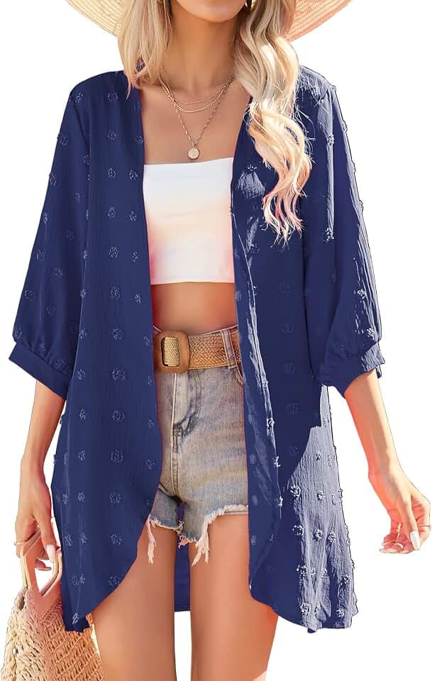 Yekaty Kimonos for Women Lightweight Summer Cardigan Loose Beach Cover Up