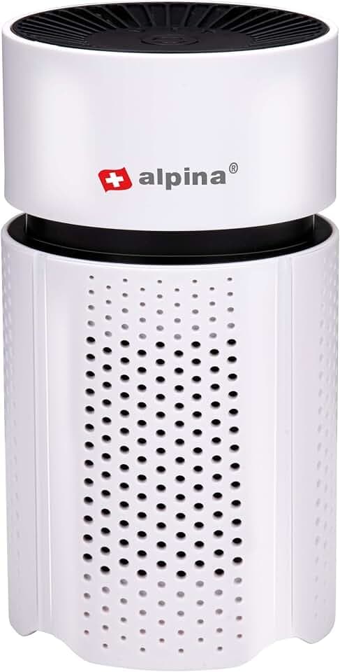 alpina Mini Luftreiniger Mit HEPA Filter H13 Und Ionisator USB – Air Purifier Für Wohnung Bis 6m2 – USB Luftfilter 1,5W Weiß – Luftreiniger Staub Und Allergiker