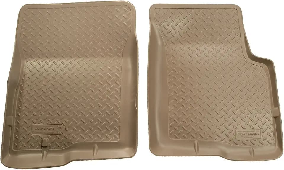 Husky Liners Classic Style Floor Mats | Fits 1995-2004 Toyota Tacoma Regular CAB ONLY, Access CAB ONLY | Front Row, 2-pc Tan - 35113