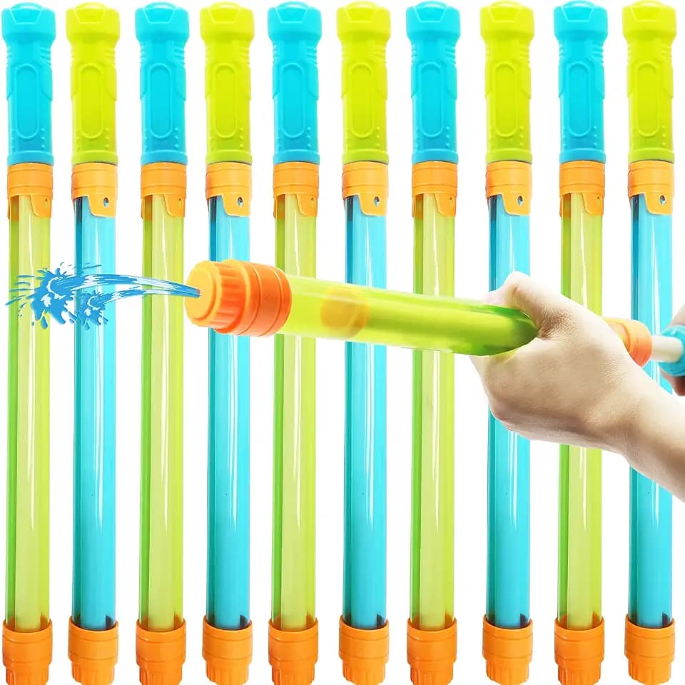 Elovien Water Gun for Kids, 10 Pack Pool Water Squirter Blaster, 35 ft Range Squirt Gun Bulk, Water Soaker Shooter for Summer Outdoor Game Pool Beach Party