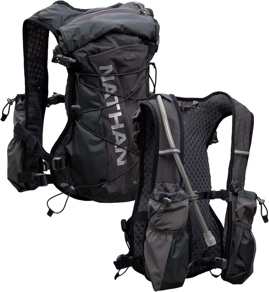 Nathan TrailMix Women's Running Vest/Hydration Pack. 12L (12 Liters) | 2L Bladder Included (2 liters). Zipper, Pockets.