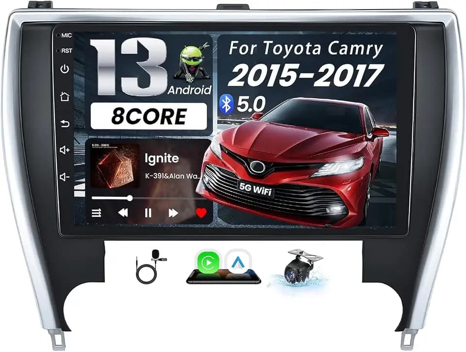 8Core Car Radio for Toyota Camry Radio 2015 2016 2017 : Upgrade Android 13