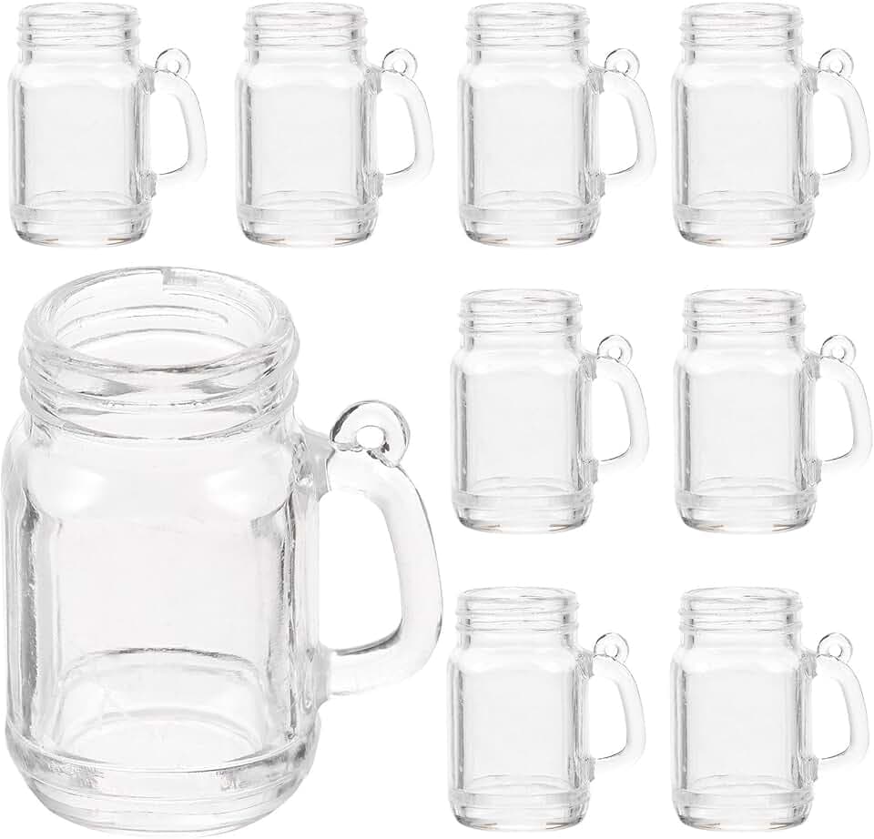 SEWACC 30Pcs Mini Beer Mug Charms Cup Shaped Pendants for Diy Jewelry Making Keychain Bracelet Earring Crafts Accessories 1.49X0.94X0.94In