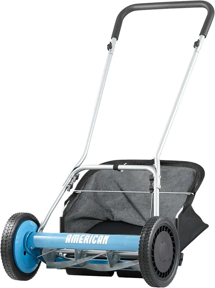 American Lawn Mower 1804-18 18" 5-Blade Reel Mower with Grass Catcher