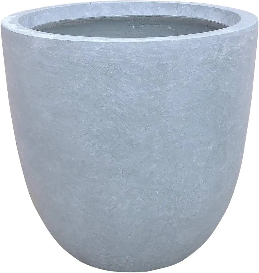 Kante Blue Gray Concrete Planter 10" Dia All-Weather Round Small Pot