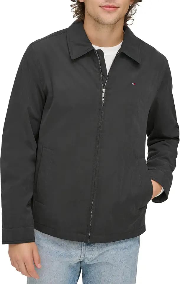 Tommy Hilfiger Mens Lightweight Microtwill Golf Sport Coat