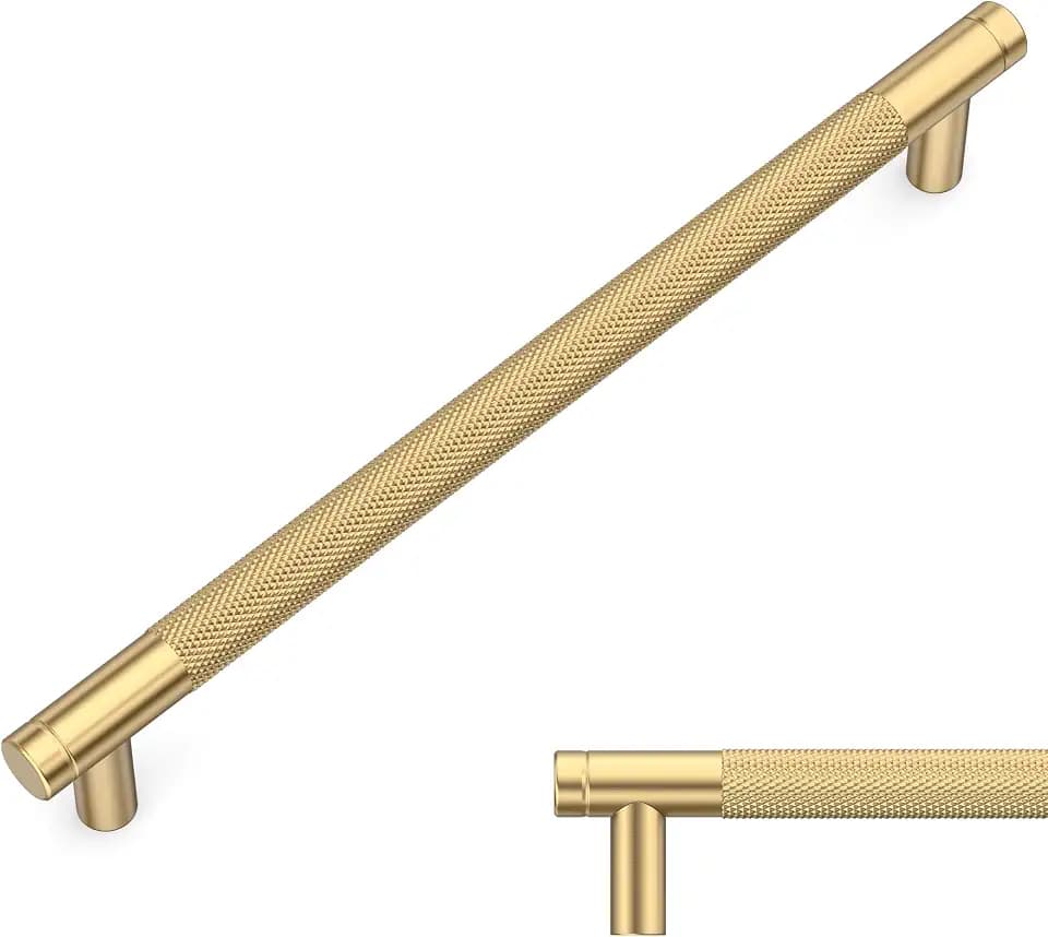 Amerdeco Champagne Bronze Knurled Cabinet Pulls 7.5 in 10 Pack