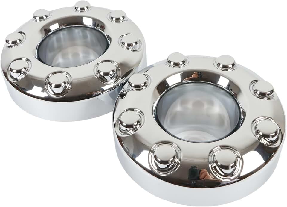2PCS 2005-18 F350 Dually Front 4X4 Open Chrome Wheel Center Hub Caps