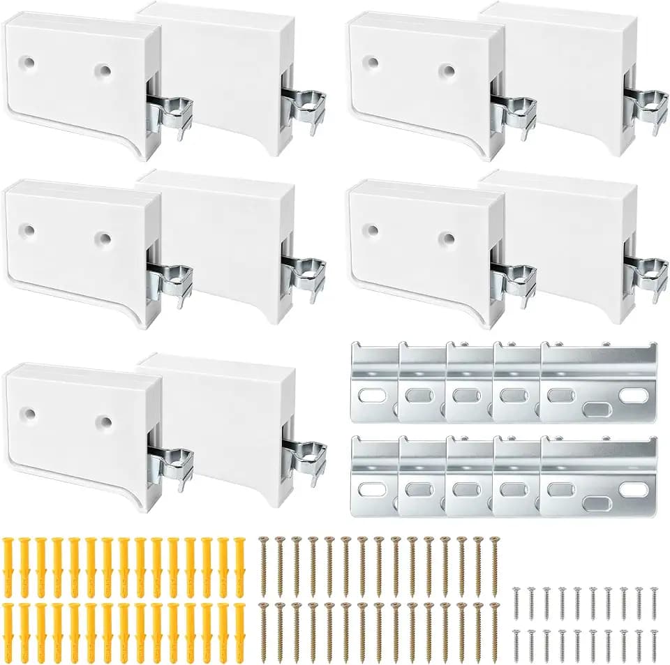 EXLECO 10pcs Schrankaufhänger Verstellbar mit Wandschiene, Tragkraft 100 kg