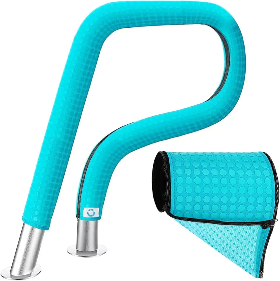 Pool Handrail Cover, 6 Feet Dual-Side Anti-Slip Neoprene Zippered Pool Handle Covers, Slip Resistant Rail Grip for Swimming Pool Hand Railing Cover Cyan