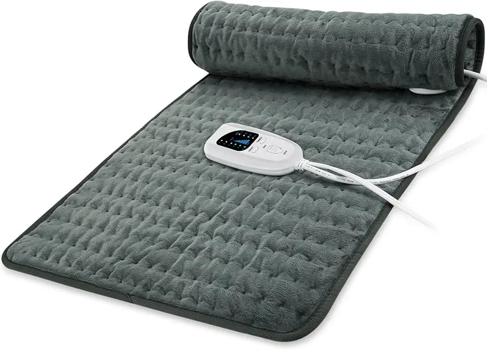 33"X17" Electric Heating pad with 6 Heat Settings, Auto Shut Off, Dry Electric Heating for Back Neck Knee Arms Legs Shoulder Heat Pads for Christmas Birthday Father's Day Mother's Day (Dark Gray)