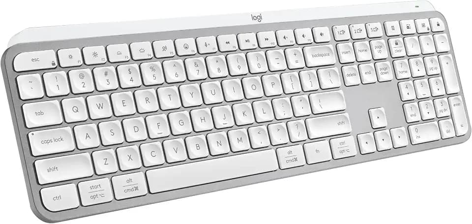 Logitech MX Keys S Wireless Keyboard Low Profile Fluid Precise - Pale Grey