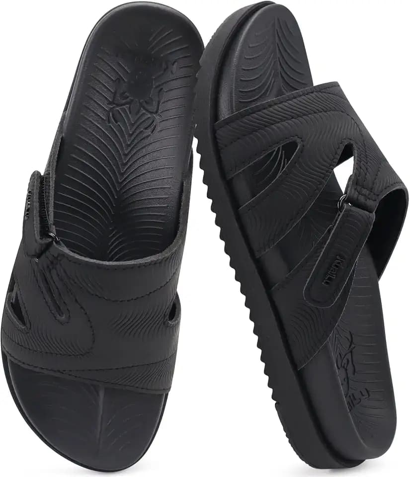 KuaiLu Womens Dressy Sandals Lightweight Cushion Slides with Arch Support