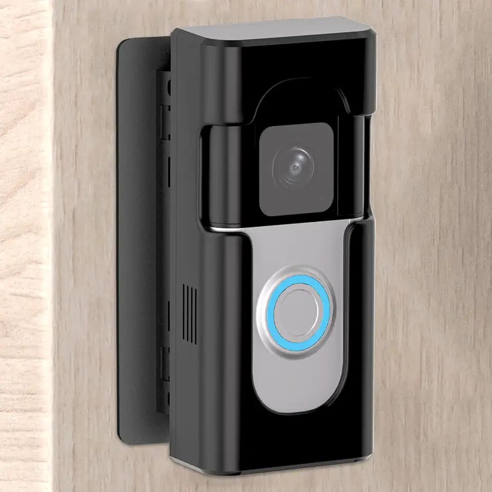 No-Drill Video Doorbell Angle Mount - 360° Protection, Adjustable Bracket for Video Doorbell 1/2/3/3 Plus/4/(2020 Release)/Plus/Pro - Ideal for Apartment, Home & Business