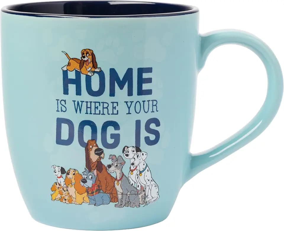 Silver Buffalo Disney Classics Dogs Home Is Where Your, Ceramic Mug, 18oz