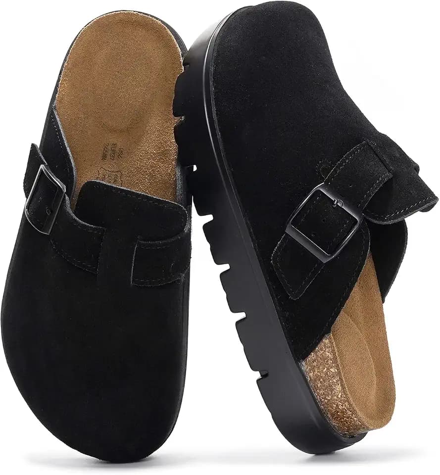 100% Genuine Leather Platform Clogs for Women - Fall Shoes for Women 2026
