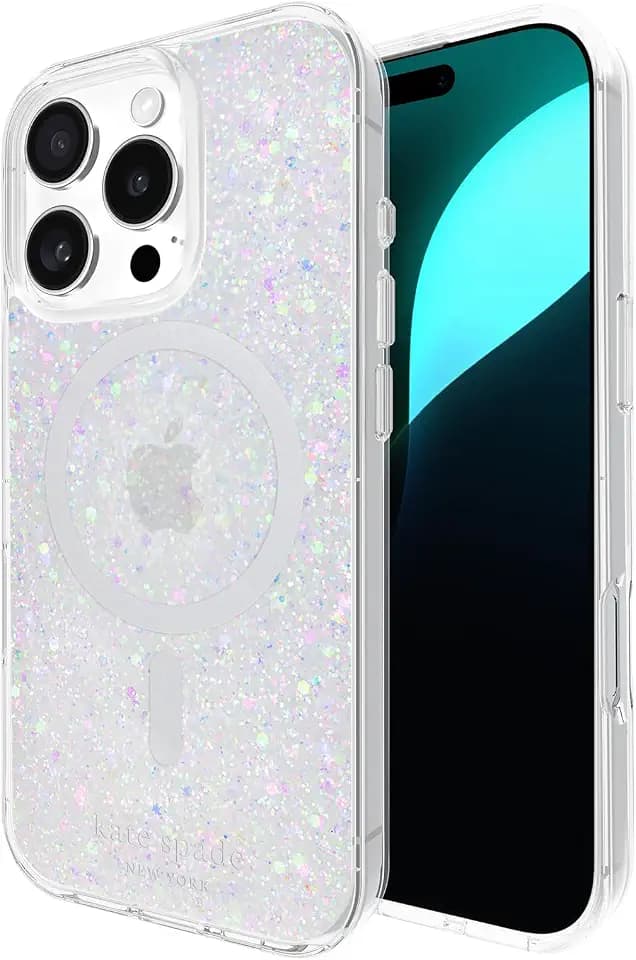 kate spade new york iPhone 16 Pro Case - Chunky Glitter Iridescent
