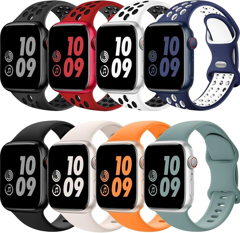 Sport Band for Apple Watch Bands 44mm 46mm 45mm 42mm 41mm 40mm 38mm 49mm