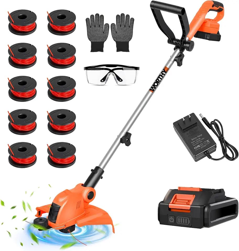 Electric Weed Wacker Eater Cordless Battery Powered String Trimmer Whacker
