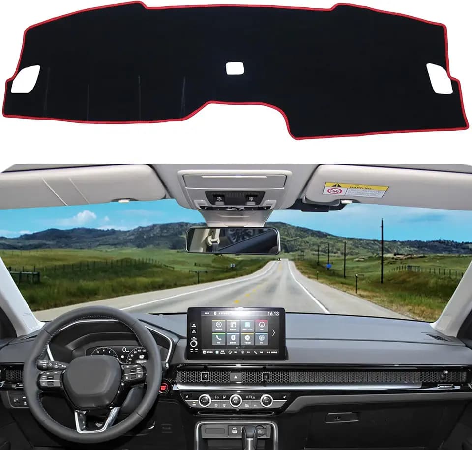 Dash Cover Mat for Honda CRV Accessories 2023-2025 2026 (Red Trim)