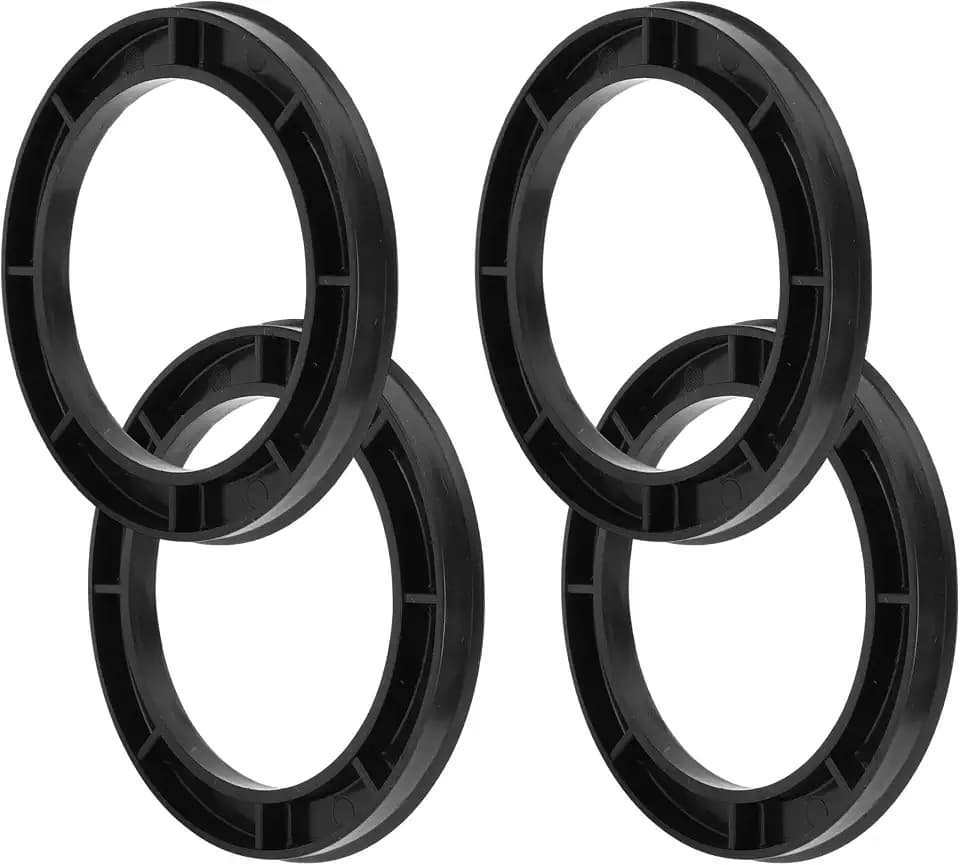 Car Wheel Hub Centric Rings Durable Wheels Center Shaft Shock Absorbing Hubrings Black 4 Pcs OD 106.1mm to ID 78.1 mm Polycarbonate