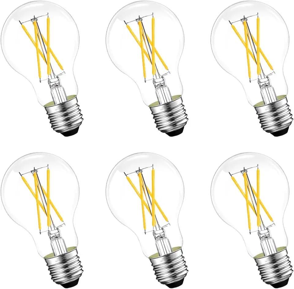 GvvooHome Stepless Dimmable A19 E26 LED Edison Bulbs, 60 Watt Equivalent