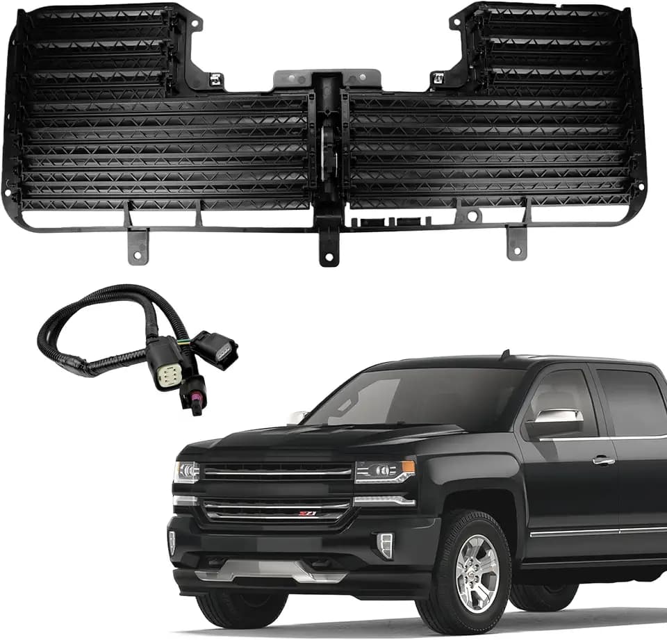 Radiator Shutter Assembly Compatible with Chevrolet Silverado GMC Sierra