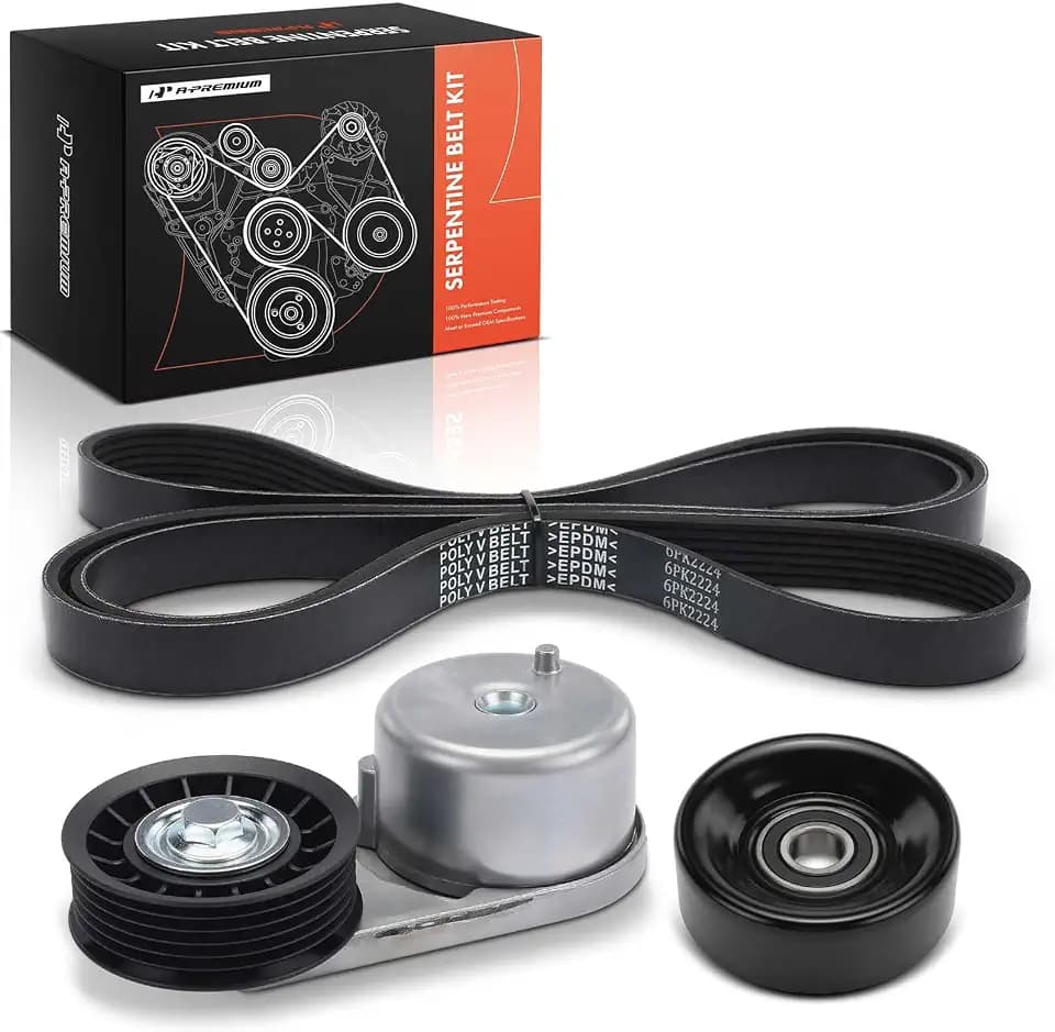 A-Premium Engine Serpentine Belt Drive Kit with Tensioner & Idler Pulley