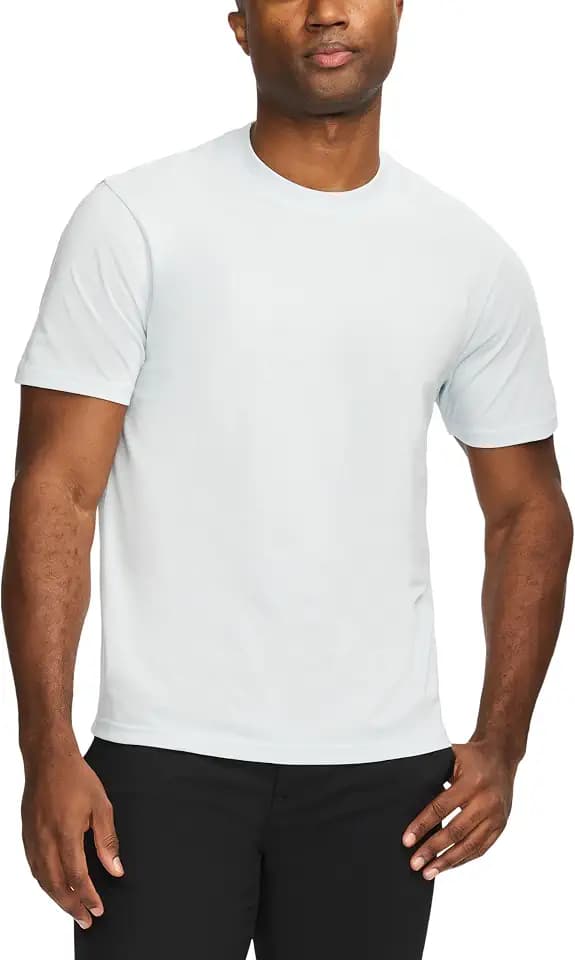 SAKS FIFTH AVENUE Men’s Short Sleeve Cotton‑Blend Knit Crewneck T‑Shirt