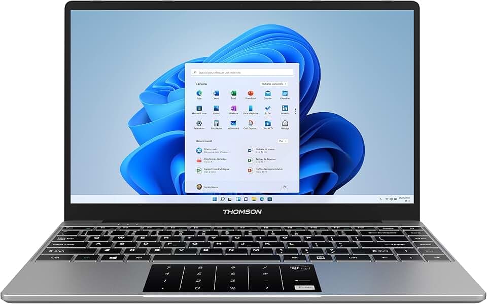 Thomson Neo Laptop, 14,1 Zoll (35,6 cm), FHD IPS, Celeron N4020, 4 GB RAM, 128 GB Speicher, Windows 11, deutsche Tastatur, grau