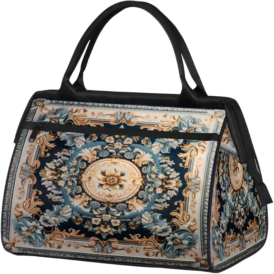 Carpet Pattern Weekender Overnight Bag for Women Travel Gym Sport