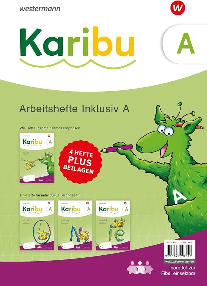 Karibu - Ausgabe 2024: Arbeitshefte Inklusiv A zieldifferent, 4 Hefte im Paket (für gemeinsame und für individuelle Lernphasen)
