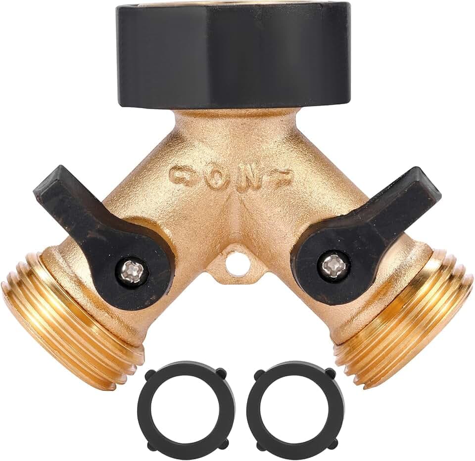 Garden Hose Splitter 2 Way Heavy Duty, Y Connector, 1 Pack