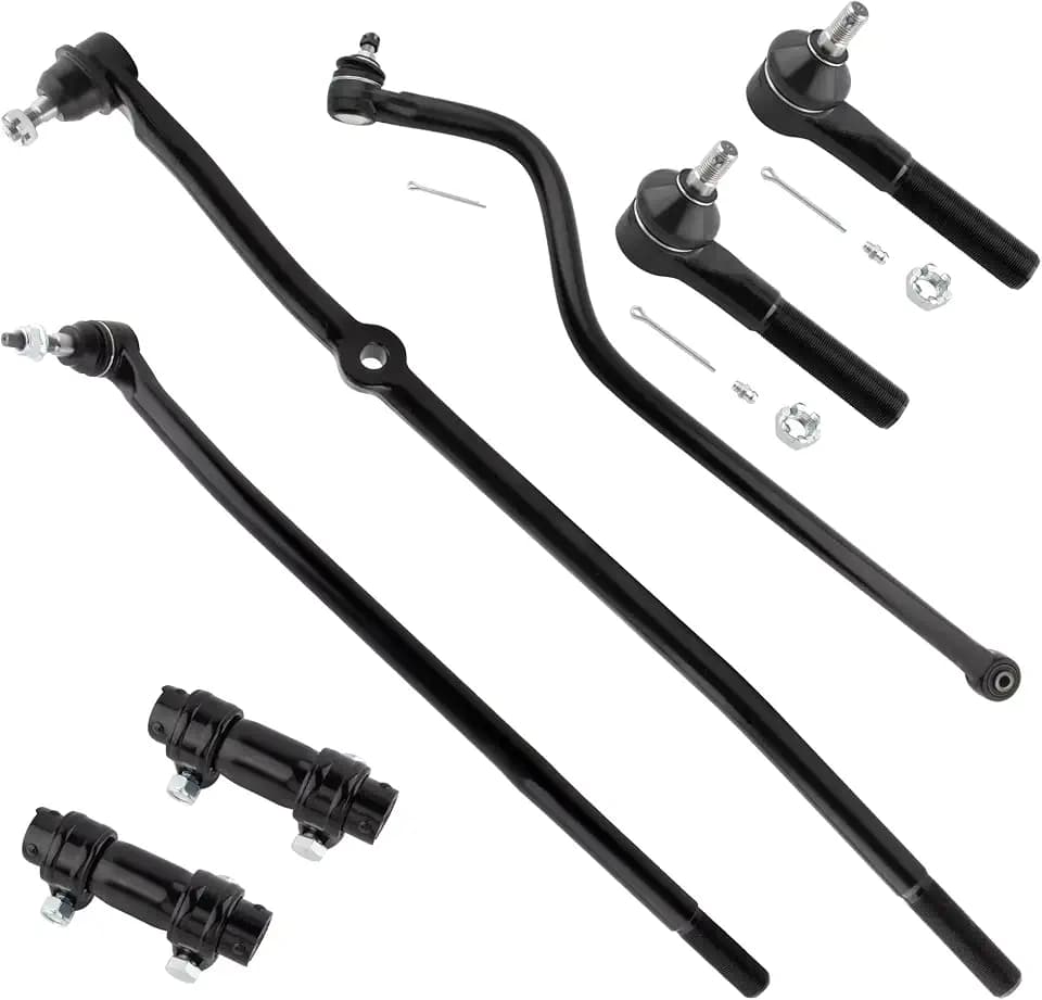BOXI 7pc Front Inner and Outer Tie Rod Track Bar Drag Link Kit Fits for Dodge Ram 1500/Ram 2500 1998-1999 4WD / DS1457 DS1458 DS1413 ES2012 ES3497
