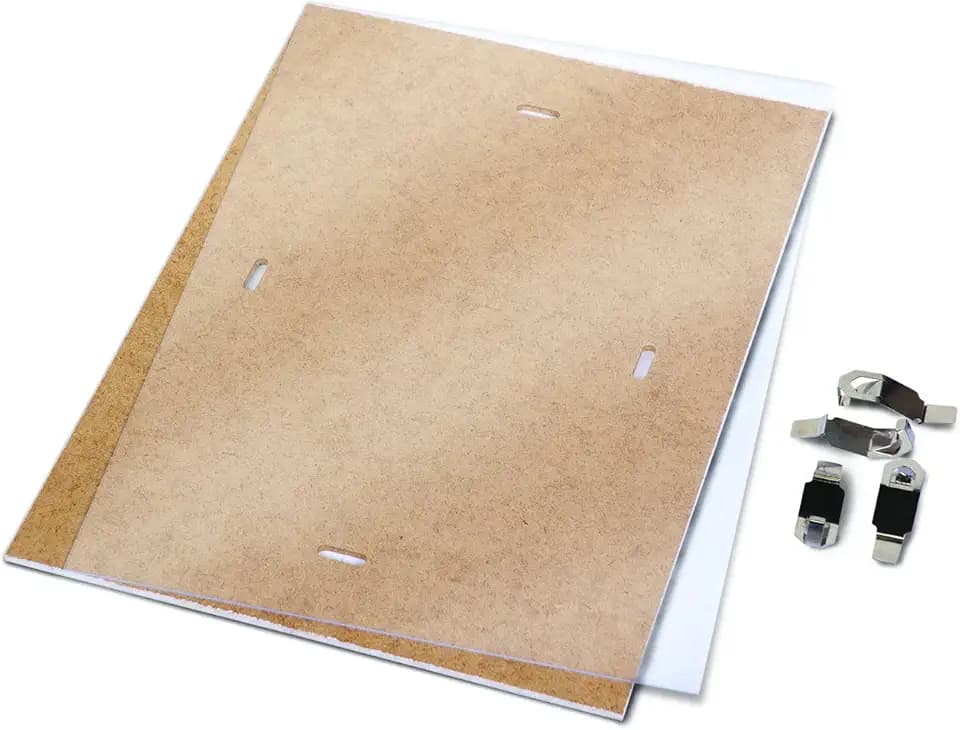 DONAU Rahmenloser Bilderrahmen 29,7 x 42 cm/ A3/ Bilderrahmen Bildhalter Cliprahmen Bilderhalter / mit Clips / Plexiglas / für Wohnzimmer Esszimmer Küche Poster Puzzle Fotos
