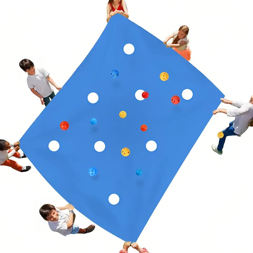 Sonyabecca Blue Hole Tarp Team Building Game Learning Fun Team Building Games for Work Teamwork Group
