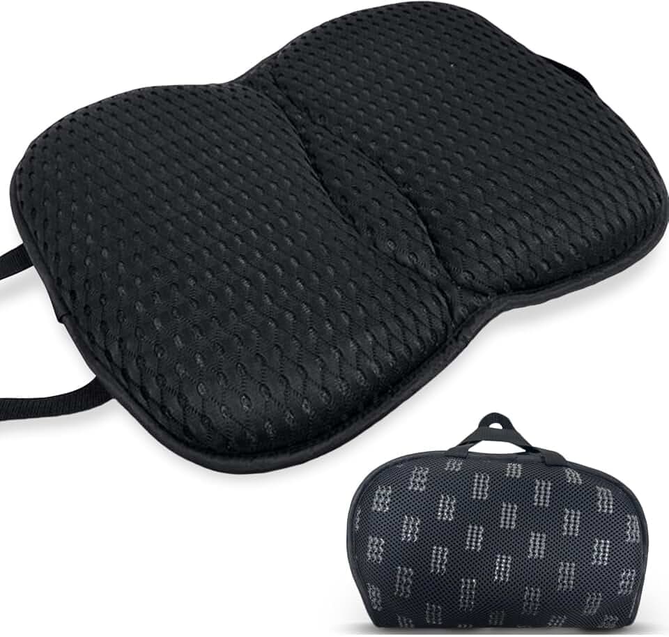 Portable Breathable Seat Cushion, Foldable Soft for Airplane Stadium