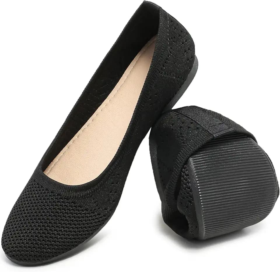 HEAWISH Women's Ballet Flats Shoes Slip On Walking Loafers