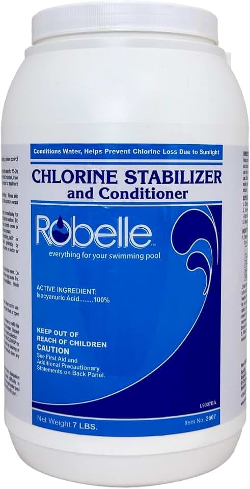 Robelle 7-Pounds Premium Chlorine Stabilizer and Conditioner, Made in USA