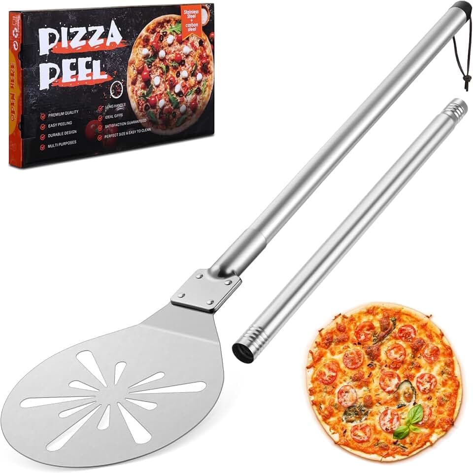 9 Inch Pizza Peel Turning, Joyfair Perforated Pizzas Turner, SS Handle