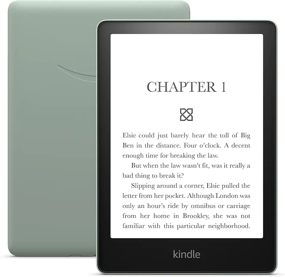 Amazon Kindle Paperwhite (16 GB) – Now with a larger display, adjustable warm light, increased battery life, and faster page turns – Agave Green