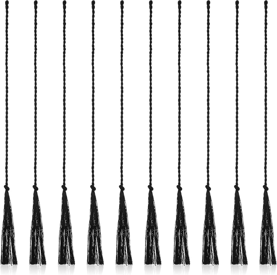 Shappy 10 Pcs Black Nylon Bullwhip Crackers Replacement Popper 11.8 Inch