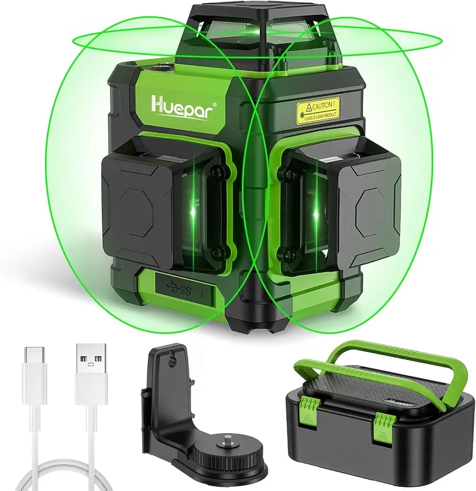 Huepar 3x360° Kreuzlinienlaser grün