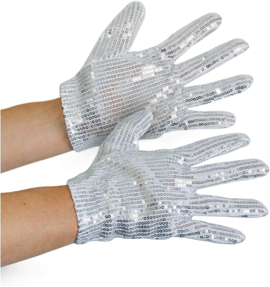 Folat Silberne Pailletten Handschuhe Erwachsene