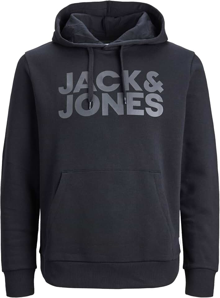 JACK & JONES Hoodie Herren Regular Fit JJEADRIAN Plus Size Kapuzenpullover