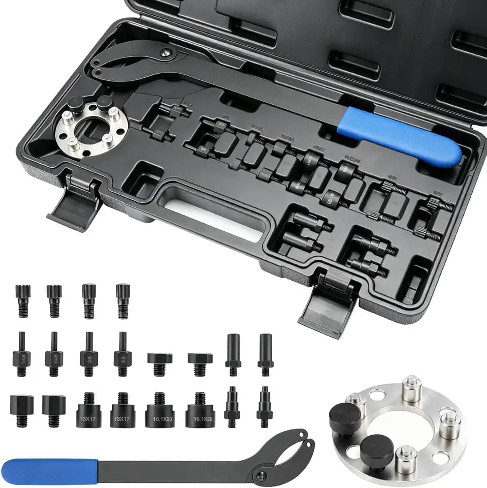 Motor-Einstellwerkzeug, Zahnriemen Werkzeug Set für VAG VW Audi Seat Skoda 1.2 1.4 1.6 TSI TFSI FSI, inkl. T10172, T10554 und 20 Adapters Spezialwerkzeug